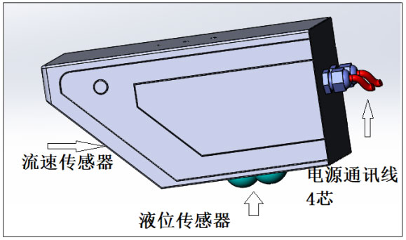 雷達水位流速流量傳感器產品結構圖